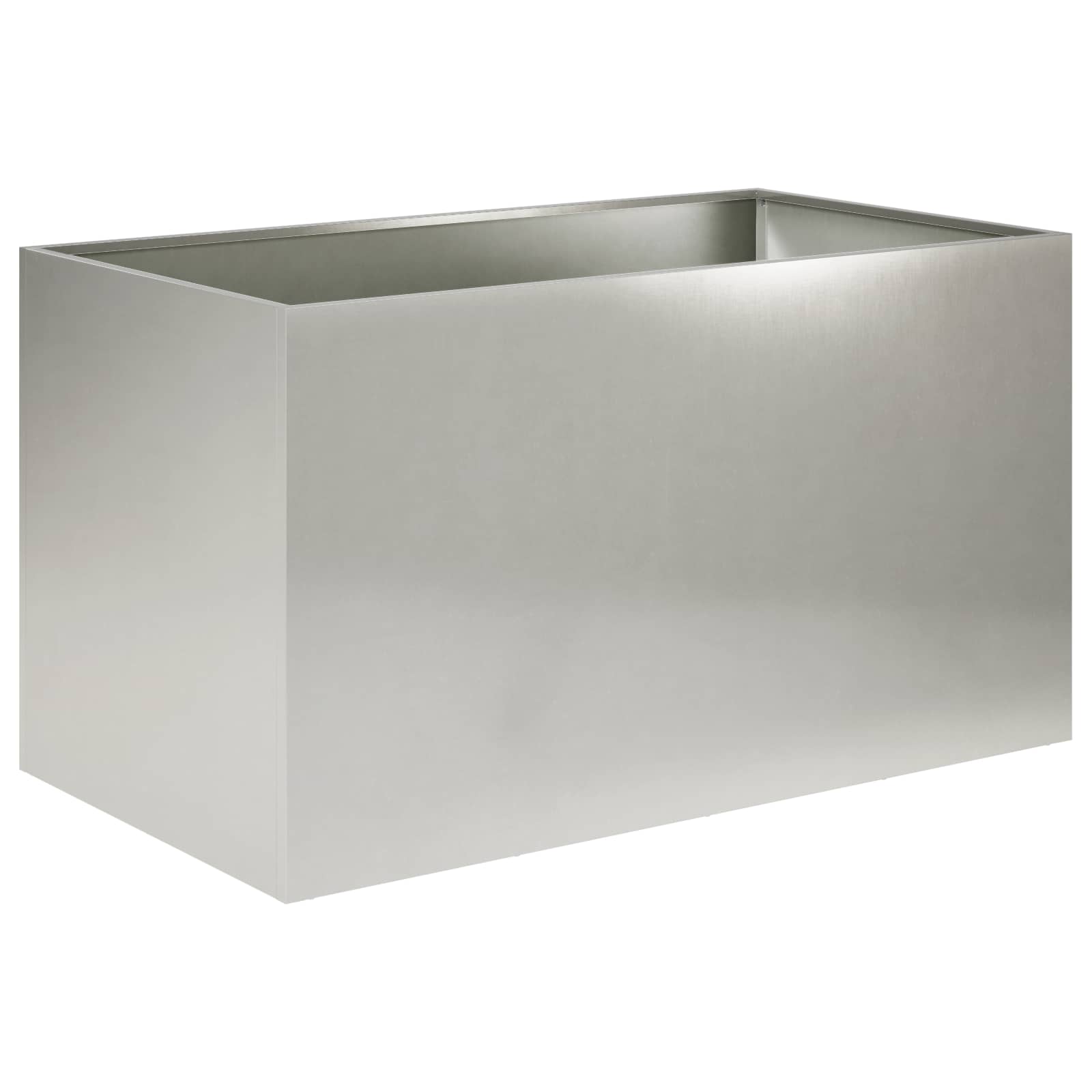 Tuin Bloempot 2 st zilver 80 x 50 x 50 cm Roestvrij staal image 3