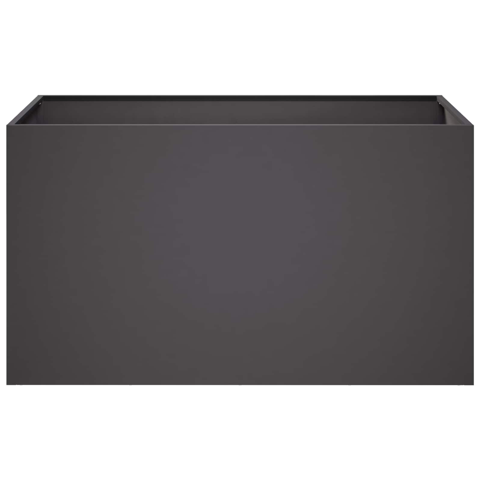 Plantenbak 2 st Zwart 100 x 50 x 50 cm Koudgewalst staal image 4