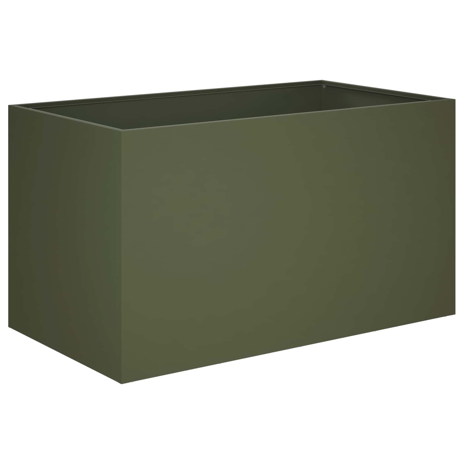 Plantenbak Olijfgroen 100 x 50 x 50 cm Koudgewalst staal image 2