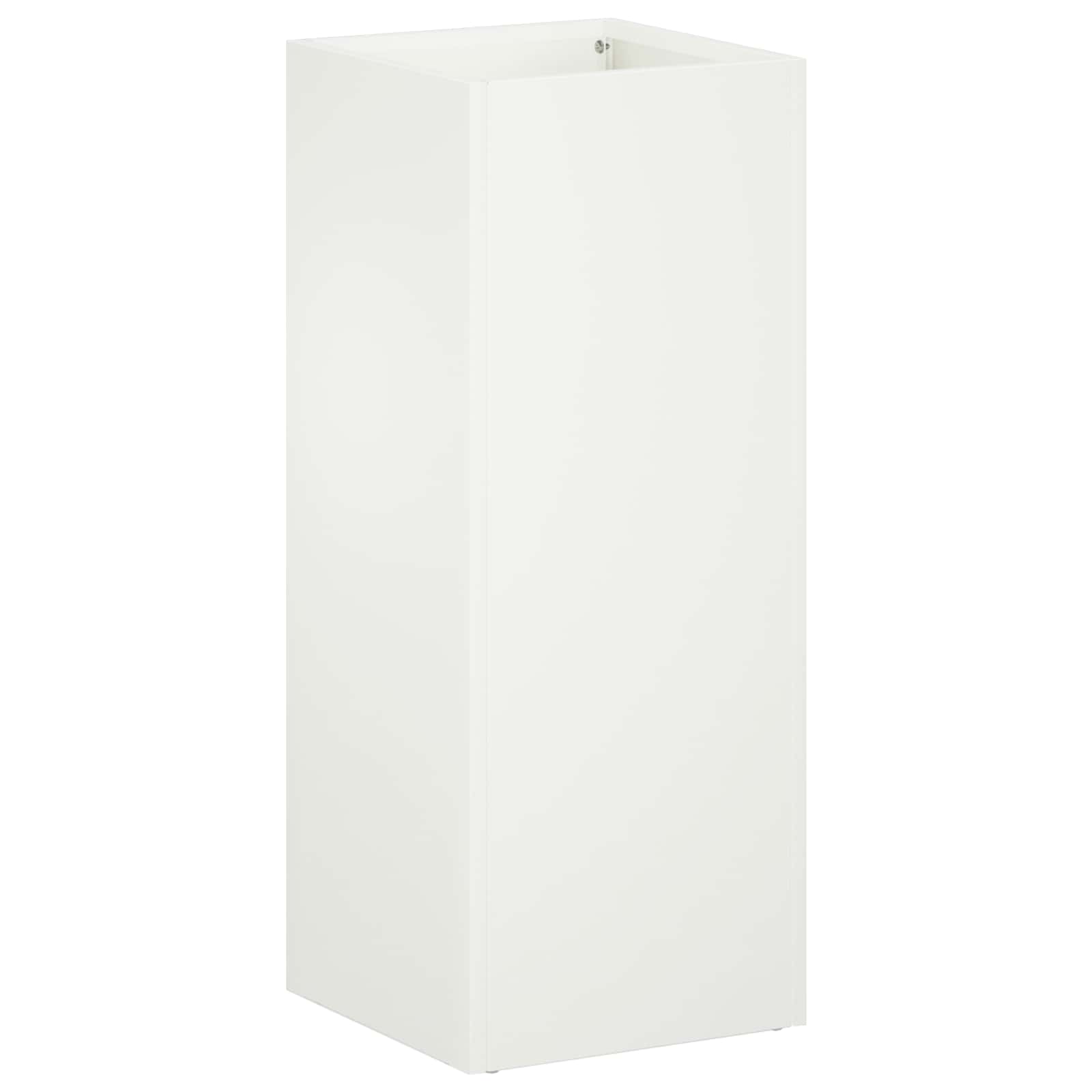 Plantenbak 2 st Wit 20 x 20 x 50 cm Koudgewalst staal image 3