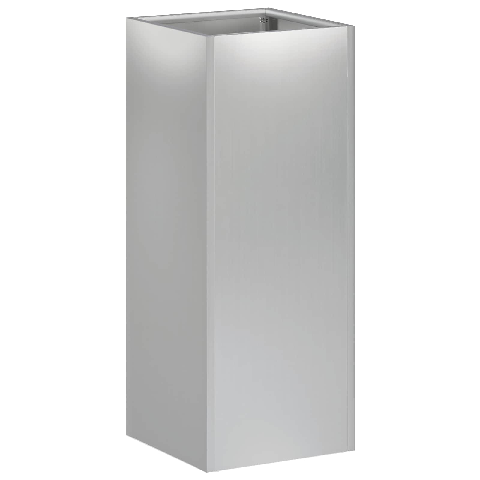 Tuin Bloempot 2 st zilver 20 x 20 x 50 cm Gegalvaniseerd staal image 3