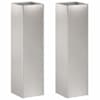 vidaXL Aia istutuspot 2 tk H&otilde;bedane 20 x 20 x 75 cm Roostevaba teras