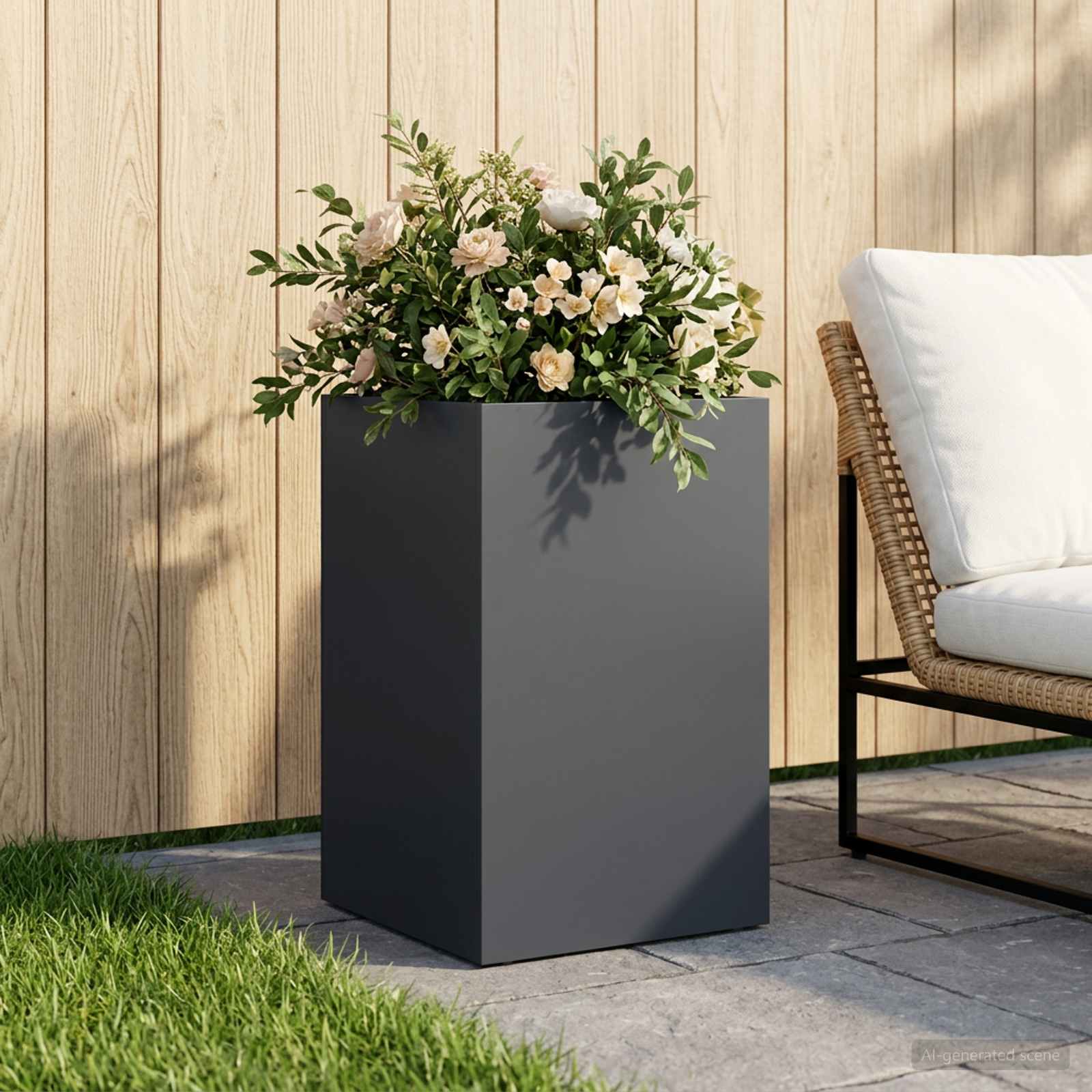 Plantenbak Antraciet 30 x 30 x 40 cm Koudgewalst staal image 1