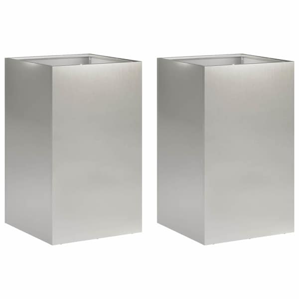 vidaXL Aia istutuspot 2 tk H&otilde;bedane 30 x 30 x 40 cm Roostevaba teras
