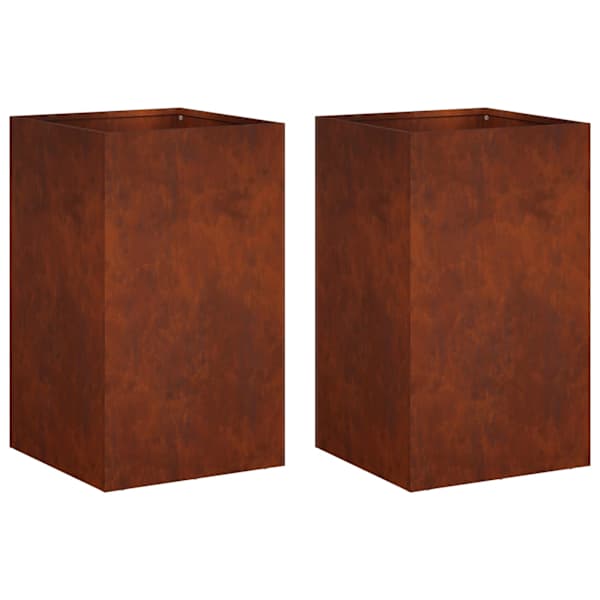 vidaXL Aia istutuspot 2 tk Rooste 40 x 40 x 50 cm