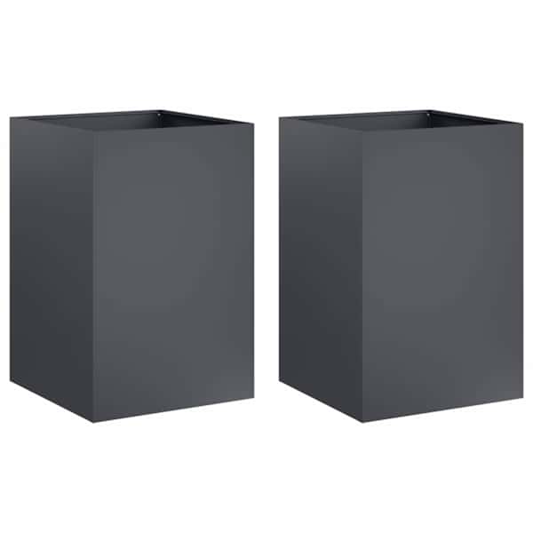 vidaXL Aia istutuspot 2 tk Antratsiit 40 x 40 x 75 cm