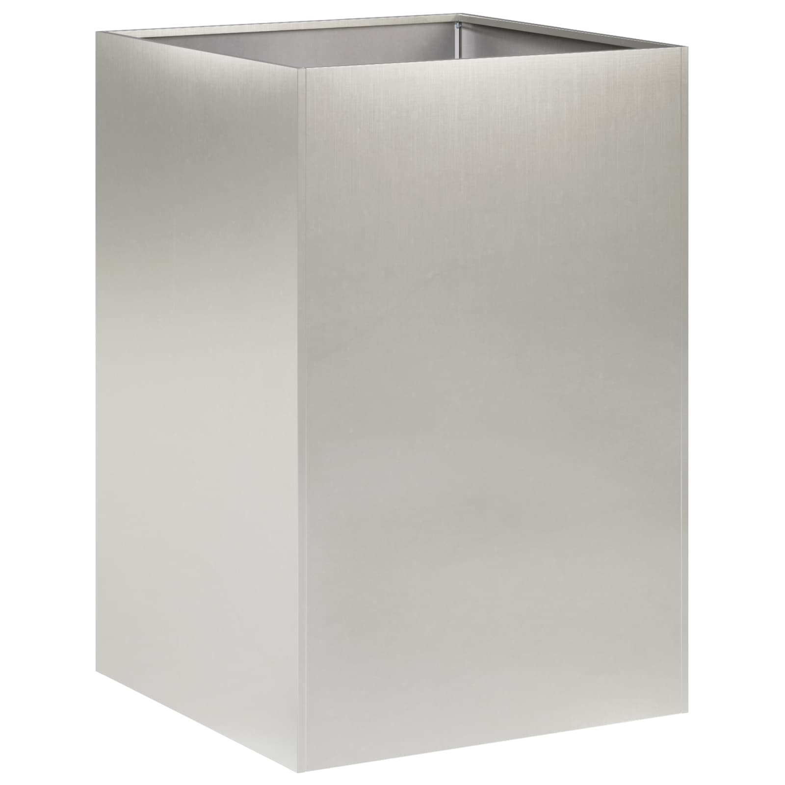 Plantenbak 2 st zilver 40 x 40 x 75 cm Roestvrij staal image 3