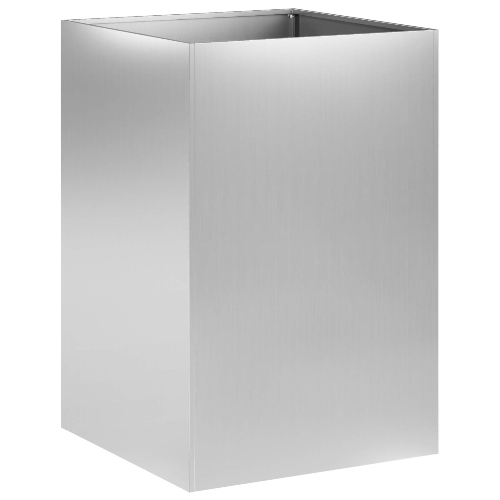 Plantenbak zilver 40 x 40 x 75 cm Gegalvaniseerd staal image 2