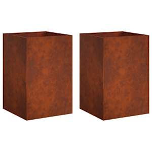 vidaXL Aia istutuspot 2 tk Rooste 50 x 50 x 75 cm