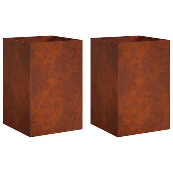 vidaXL Aia istutuspot 2 tk Rooste 50 x 50 x 75 cm