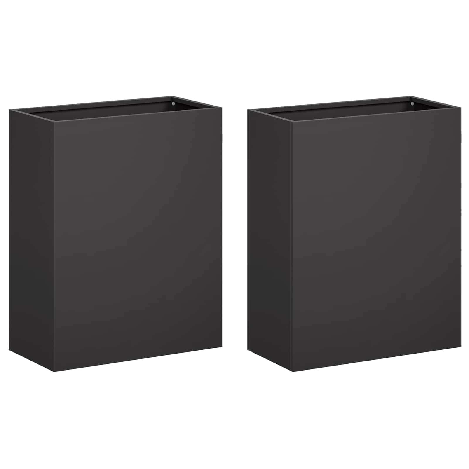 Plantenbak 2 st Zwart 40 x 20 x 40 cm Koudgewalst staal image 2