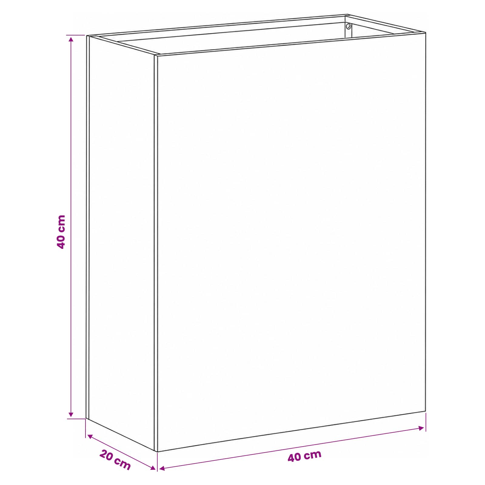 Plantenbak 2 st Antraciet 40 x 20 x 40 cm Koudgewalst staal image 8