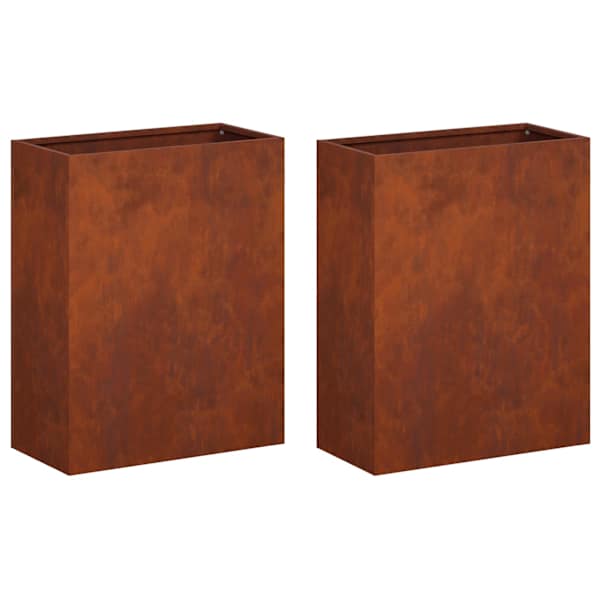 vidaXL Aia istutuspot 2 tk Rooste 40 x 20 x 50 cm