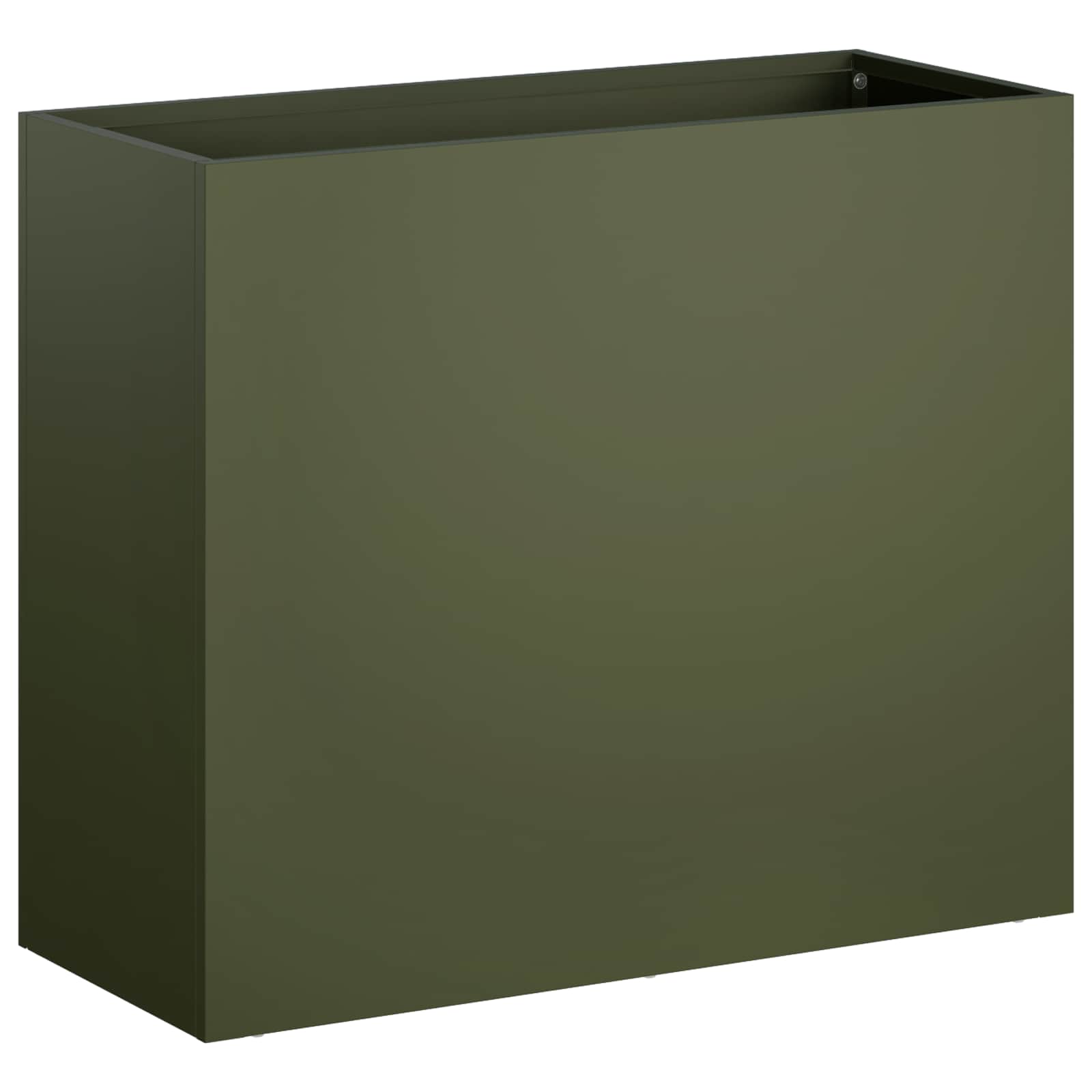 Plantenbak 2 st Olijfgroen 50 x 20 x 40 cm Koudgewalst staal image 3