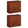 vidaXL Aia istutuspot 2 tk Rooste 50 x 20 x 40 cm