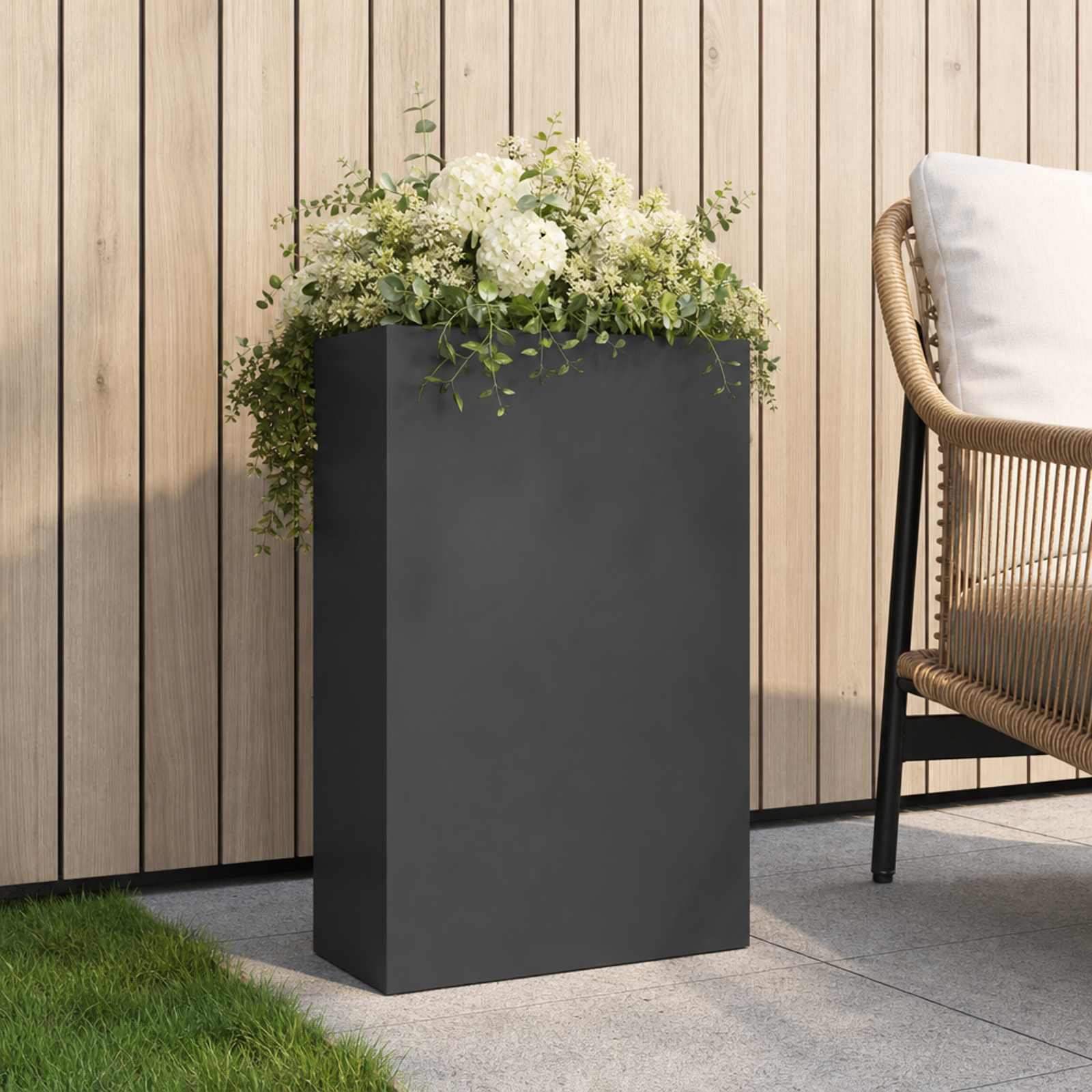 Plantenbak Antraciet 50 x 20 x 75 cm Koudgewalst staal image 1