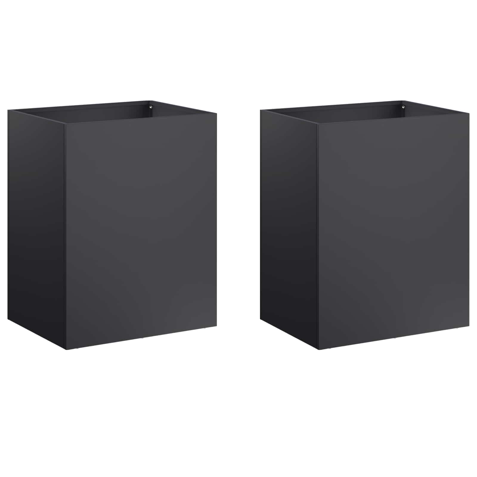 Plantenbak 2 st Zwart 40 x 30 x 40 cm Koudgewalst staal image 2