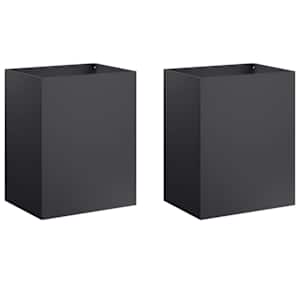 vidaXL Aia istutuspot 2 tk Must 40 x 30 x 40 cm K&uuml;lmvalmistatud teras