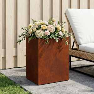 Vrtni lonček Rjav 40 x 30 x 40 cm Vremensko odporno jeklo