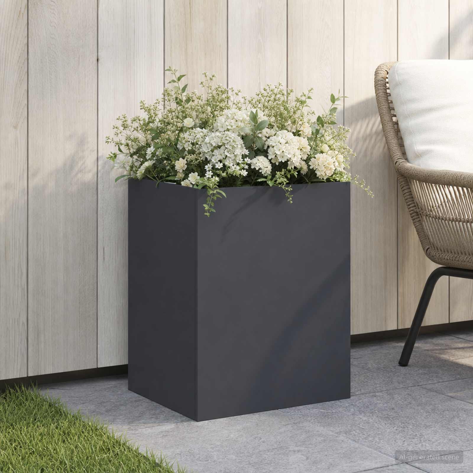 Plantenbak Antraciet 40 x 30 x 50 cm Koudgewalst staal image 1