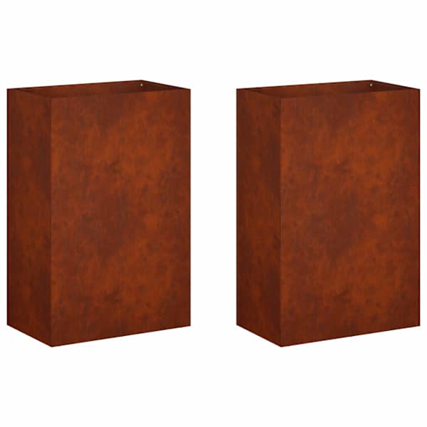 vidaXL Aia istutuspot 2 tk Rooste 40 x 30 x 75 cm