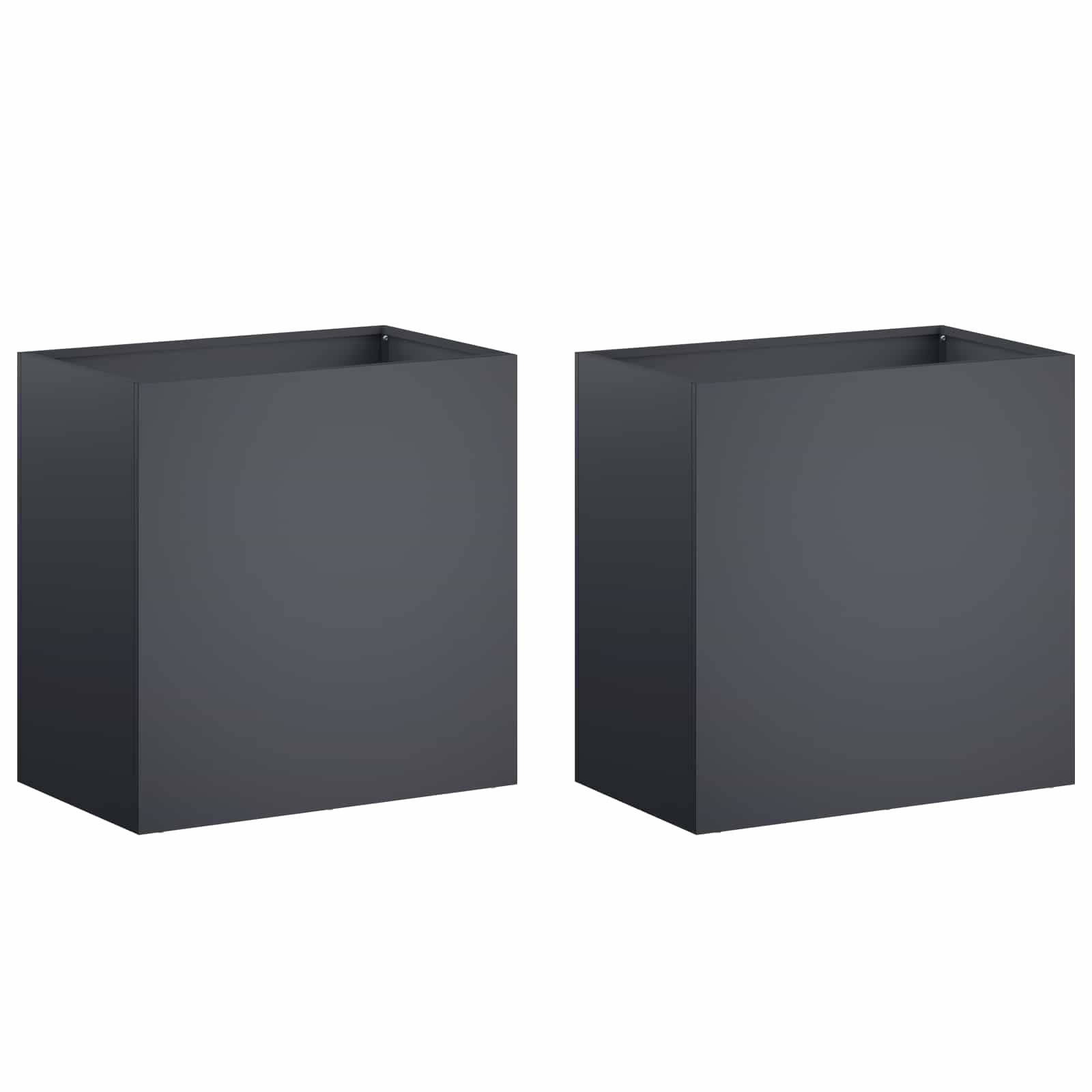 Plantenbak 2 st Antraciet 50 x 30 x 40 cm Koudgewalst staal image 2