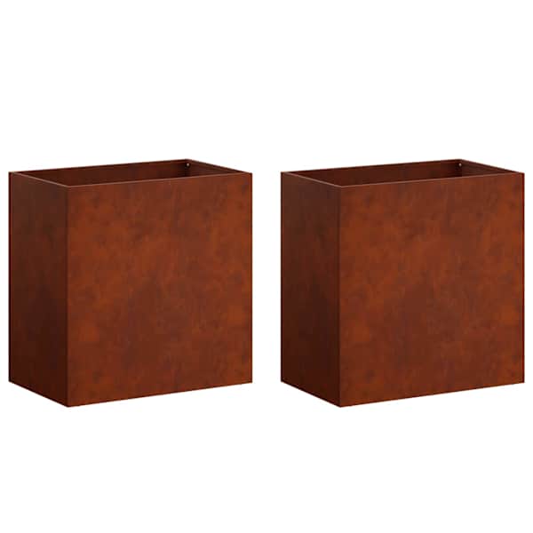 vidaXL Aia istutuspot 2 tk Rooste 50 x 30 x 40 cm
