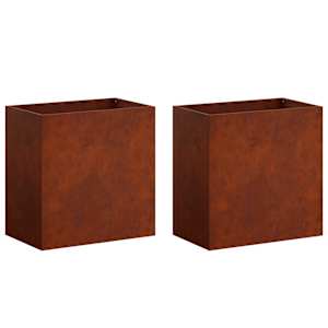 vidaXL Aia istutuspot 2 tk Rooste 50 x 30 x 50 cm
