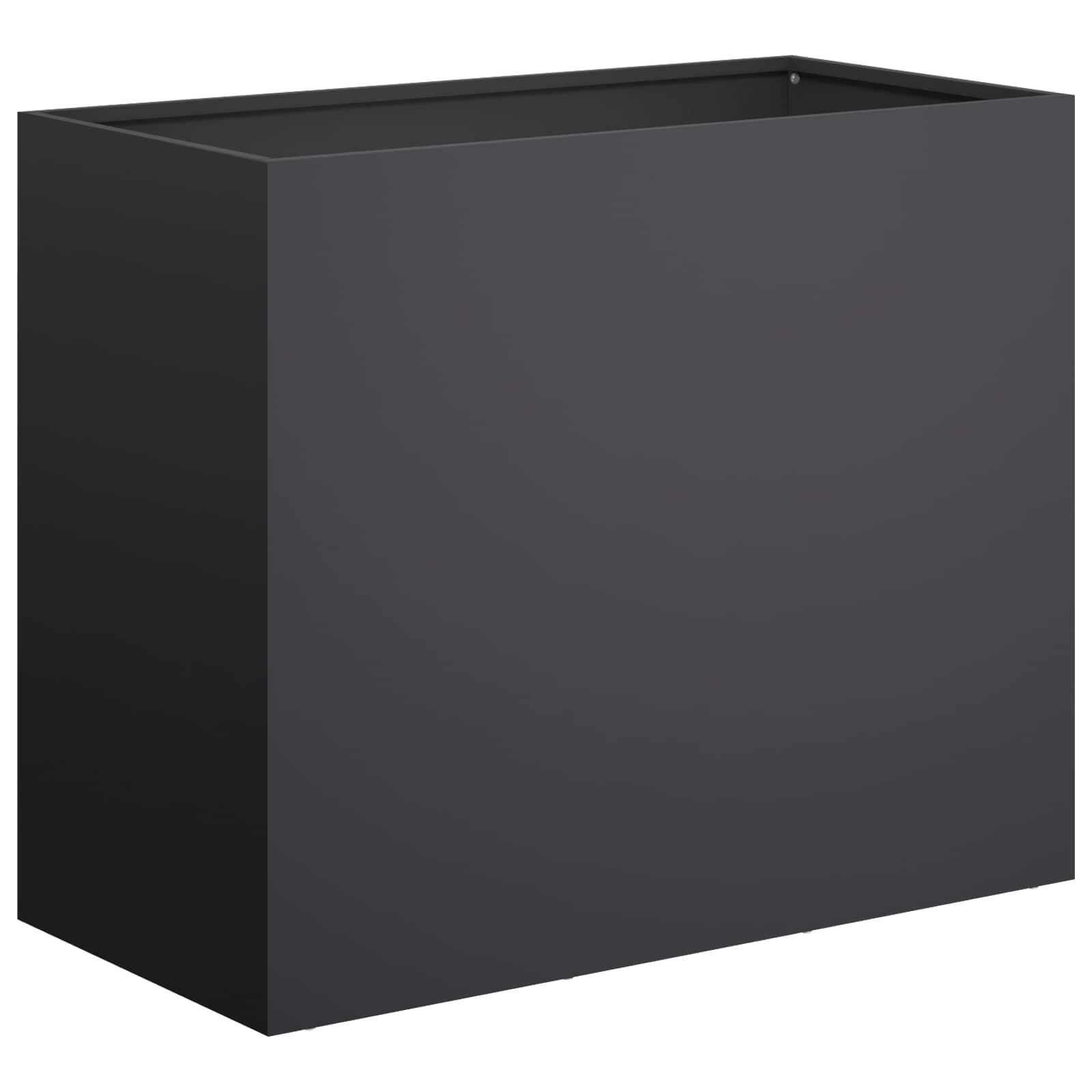 Plantenbak Zwart 60 x 30 x 50 cm Koudgewalst staal image 2