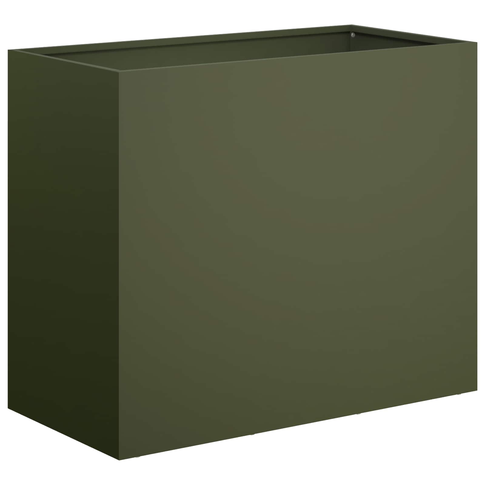 Plantenbak 2 st Olijfgroen 60 x 30 x 50 cm Koudgewalst staal image 3