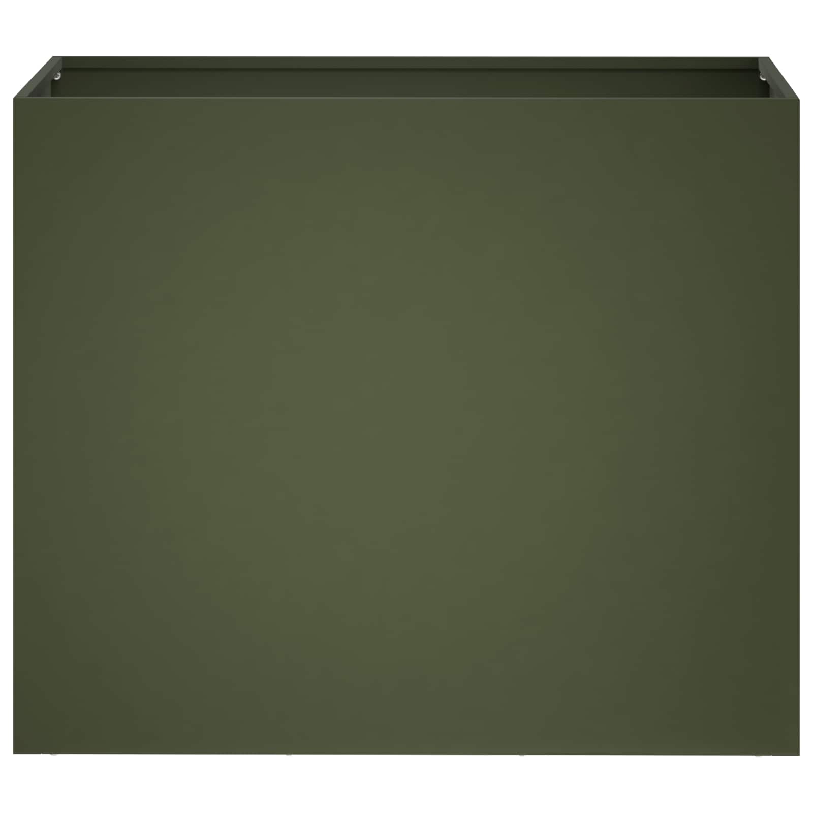 Plantenbak 2 st Olijfgroen 60 x 30 x 50 cm Koudgewalst staal image 4