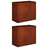 vidaXL Aia istutuspot 2 tk Rooste 60 x 30 x 50 cm