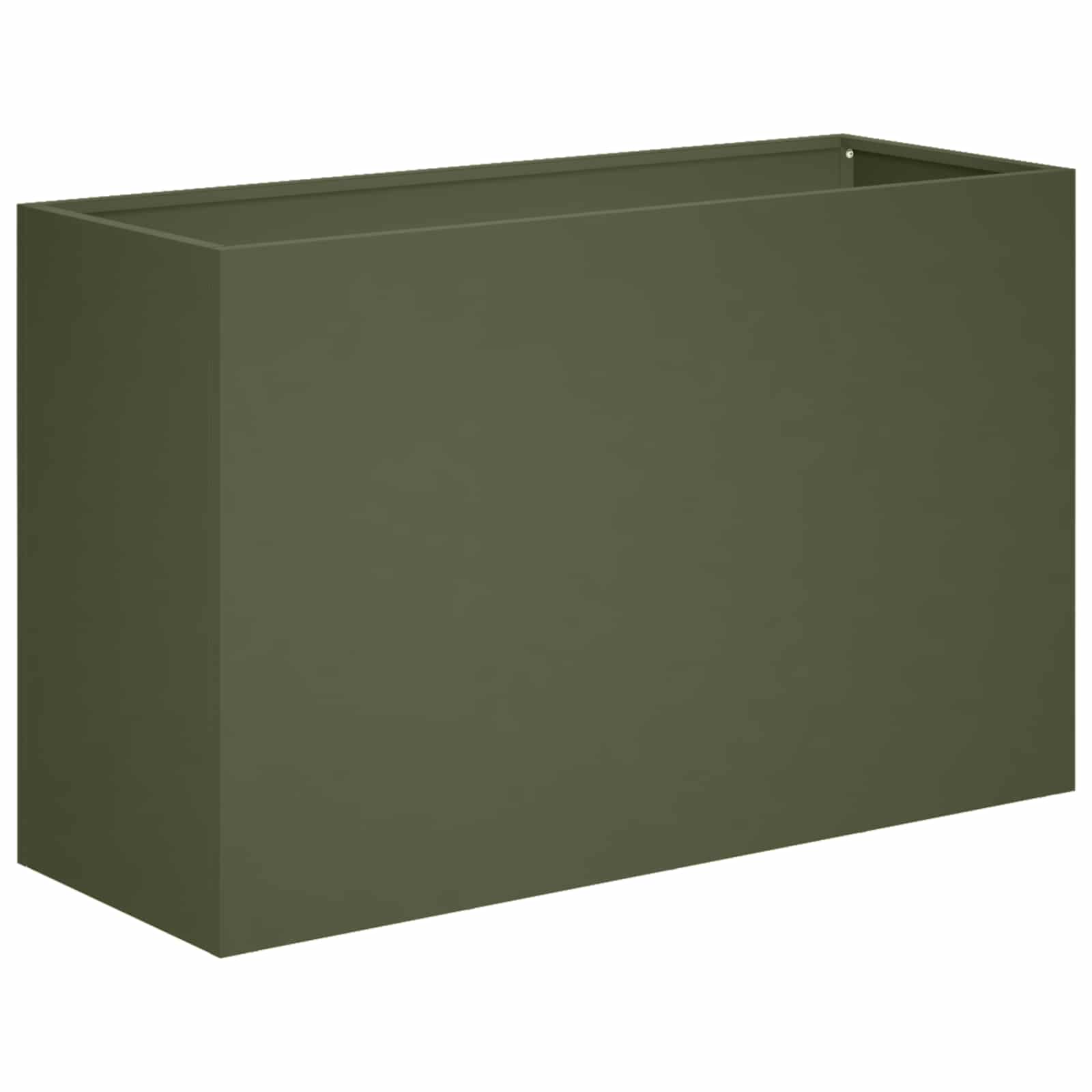 Plantenbak Olijfgroen 80 x 30 x 40 cm Koudgewalst staal image 2