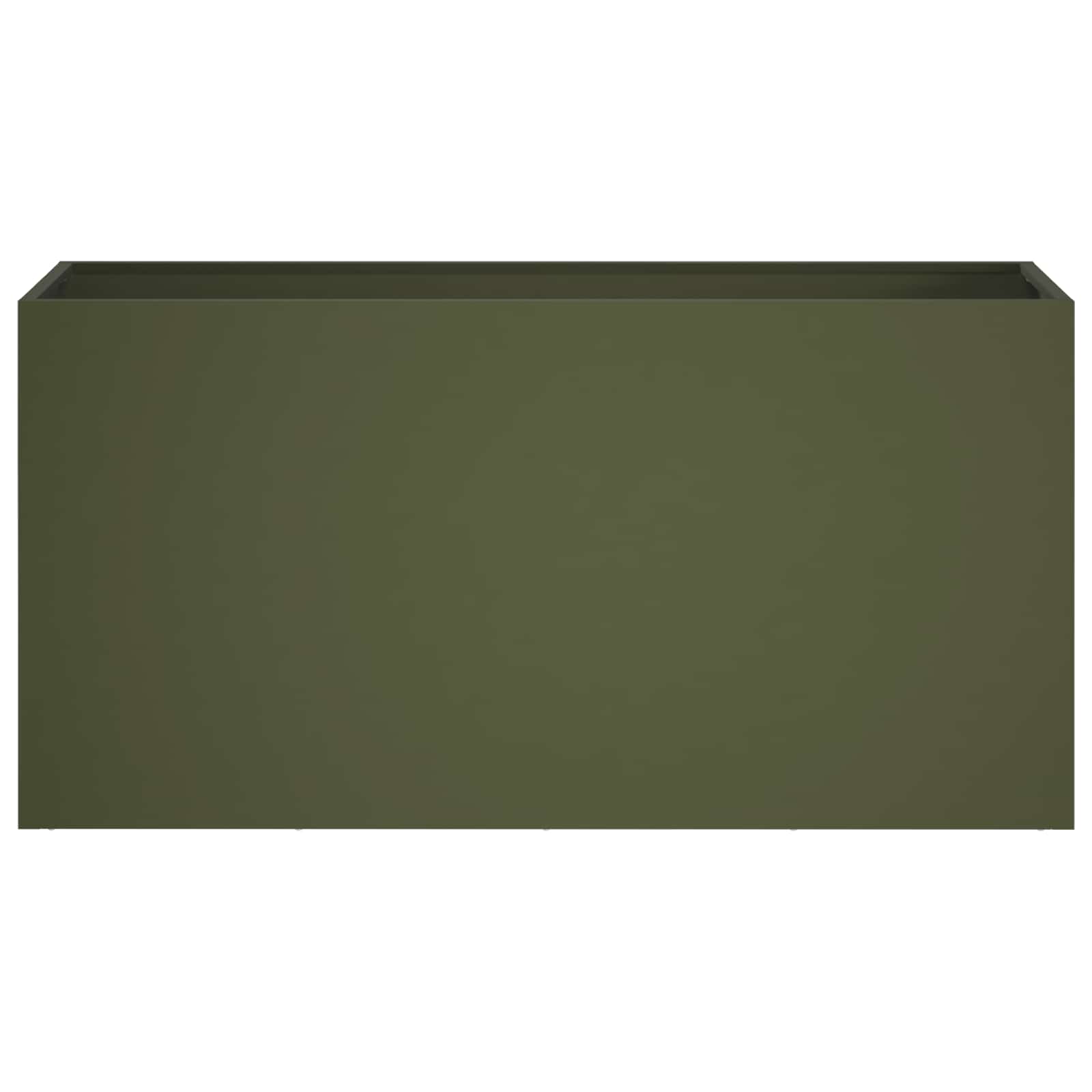 Plantenbak Olijfgroen 100 x 30 x 40 cm Koudgewalst staal image 3