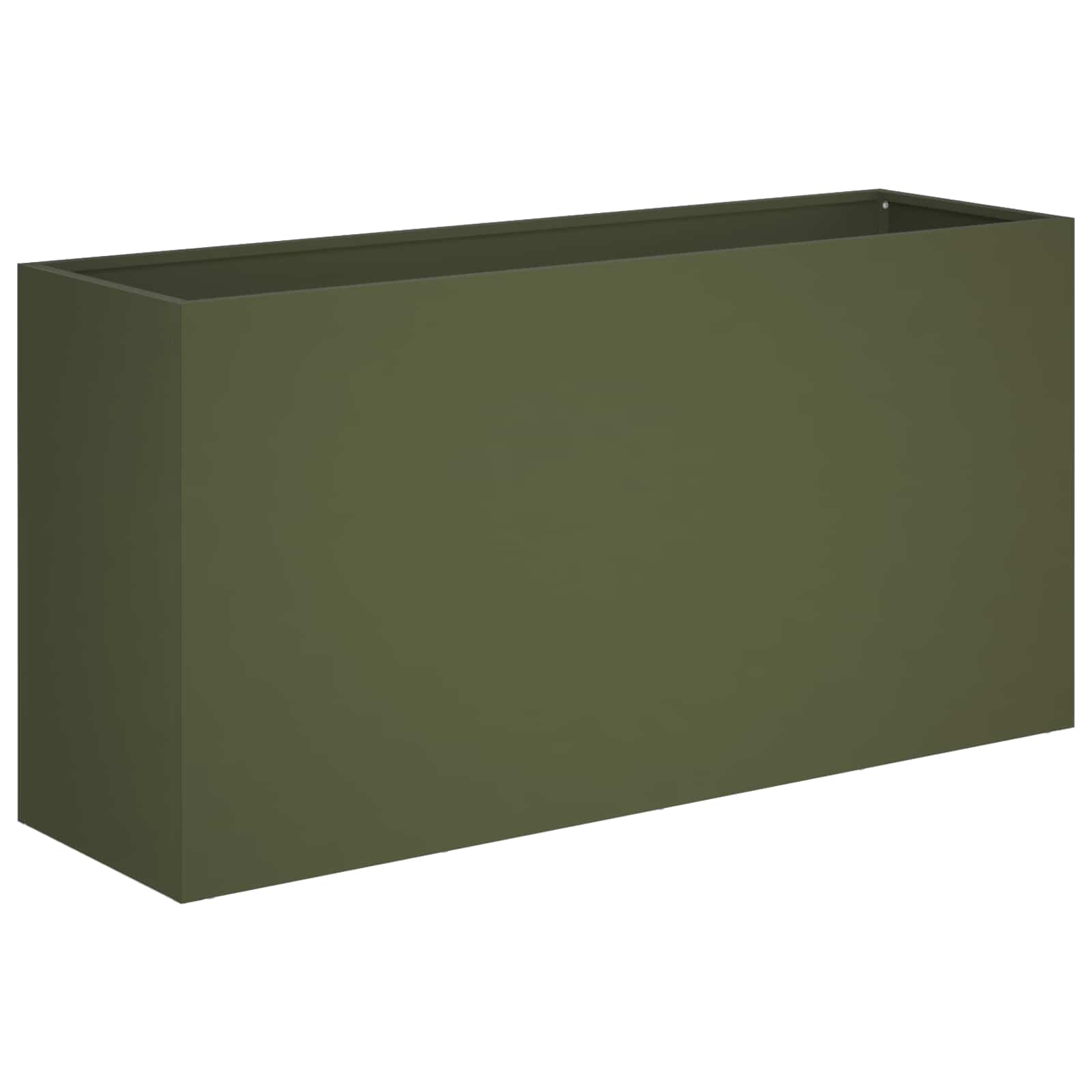 Plantenbak 2 st Olijfgroen 100 x 30 x 40 cm Koudgewalst staal image 3