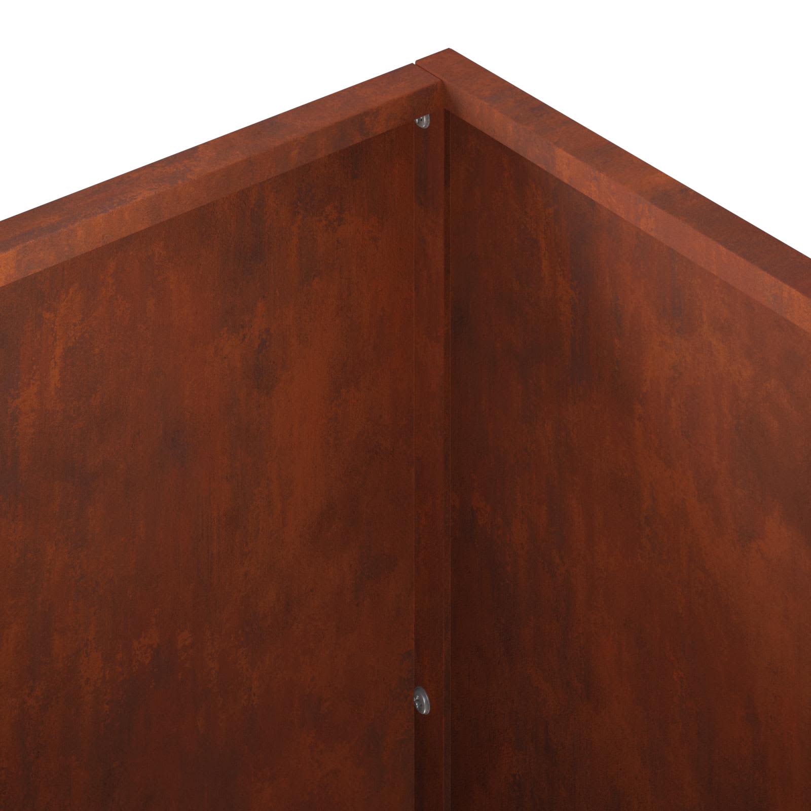 Plantenbak 2 st Roestkleurig 100 x 30 x 40 cm weervast staal image 7