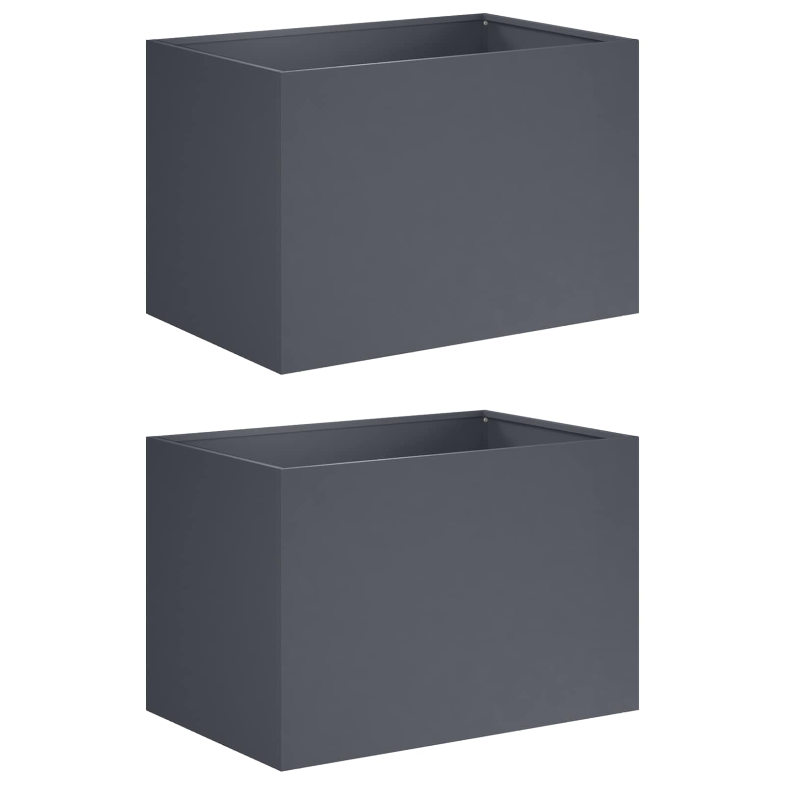 Plantenbak 2 st Antraciet 50 x 40 x 40 cm Koudgewalst staal image 2