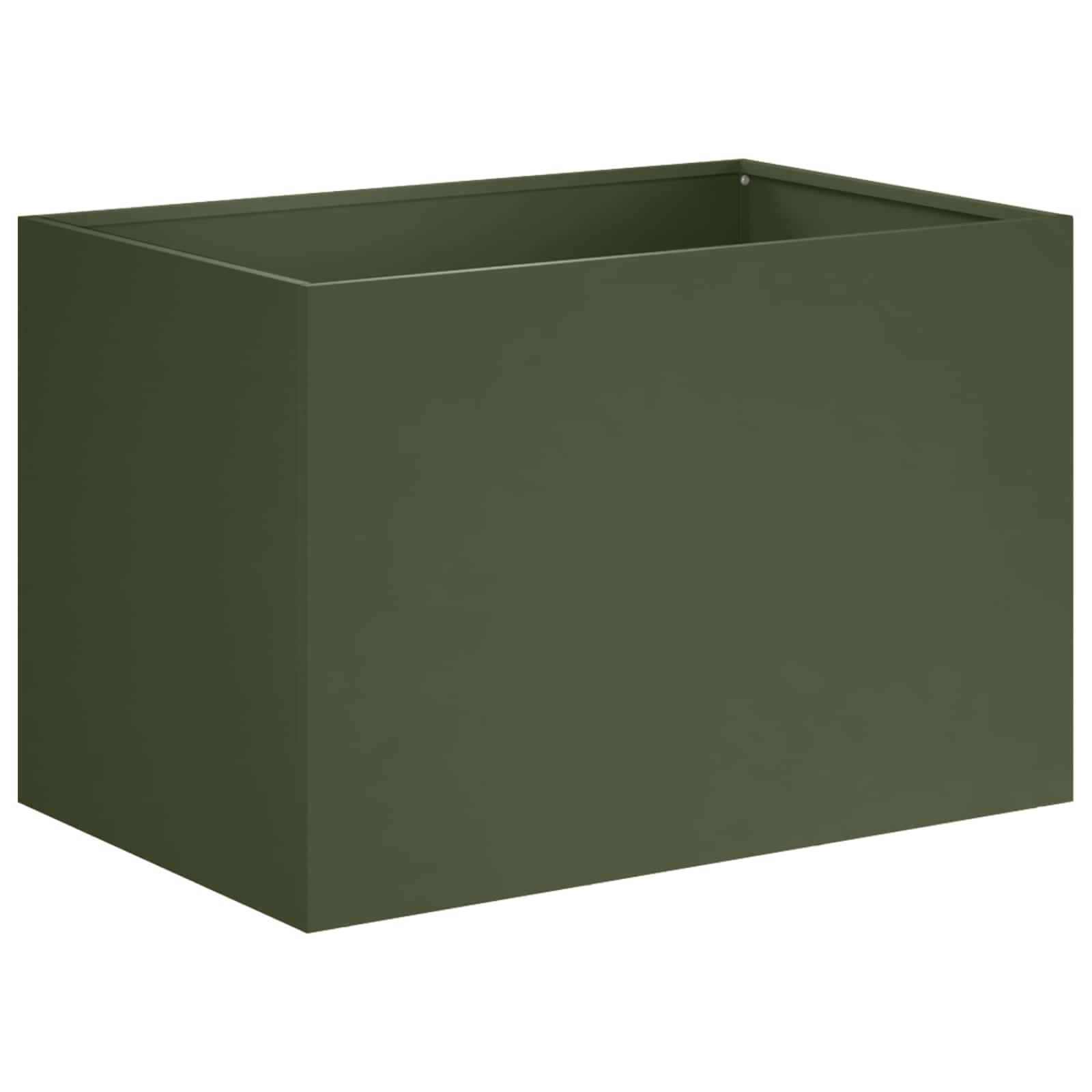 Plantenbak Olijfgroen 50 x 40 x 40 cm Koudgewalst staal image 2