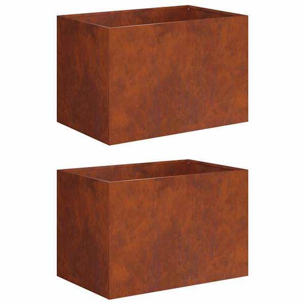 vidaXL Aia istutuspot 2 tk Rooste 50 x 40 x 40 cm