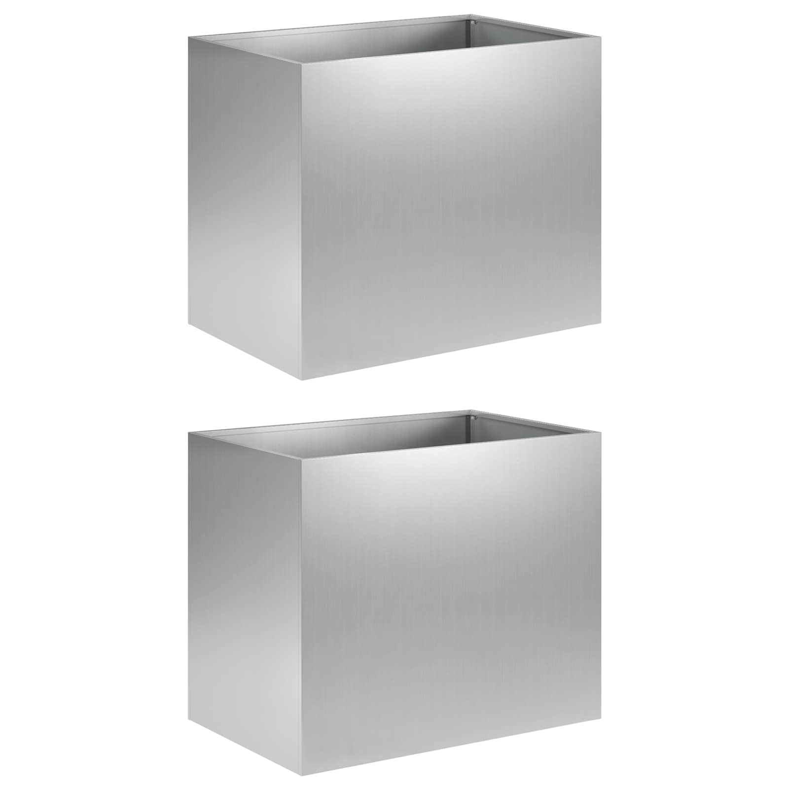 Plantenbak 2 st zilver 50 x 40 x 50 cm Gegalvaniseerd staal image 2