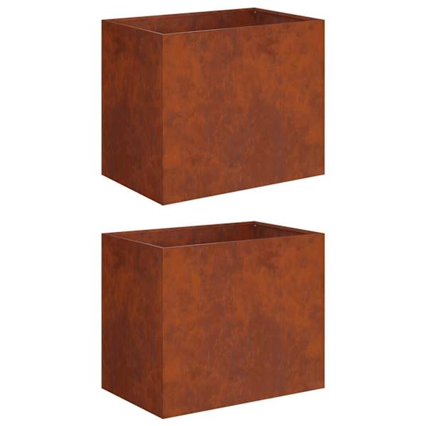vidaXL Aia istutuspot 2 tk Rooste 50 x 40 x 50 cm