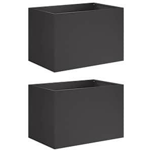 vidaXL Aia istutuspot 2 tk Must 60 x 40 x 40 cm K&uuml;lmvalmistatud teras