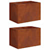 vidaXL Aia istutuspot 2 tk Rooste 60 x 40 x 40 cm