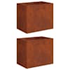 vidaXL Aia istutuspot 2 tk Rooste 60 x 40 x 50 cm