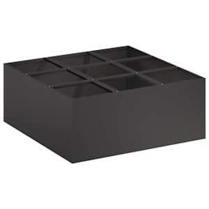 vidaXL Aia istutuspot Must 100 x 100 x 20 cm K&uuml;lmvalmistatud teras