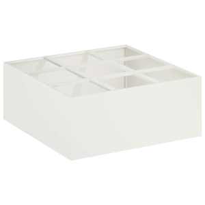 vidaXL Aia istutuspot Valge 100 x 100 x 20 cm K&uuml;lmvalmistatud teras