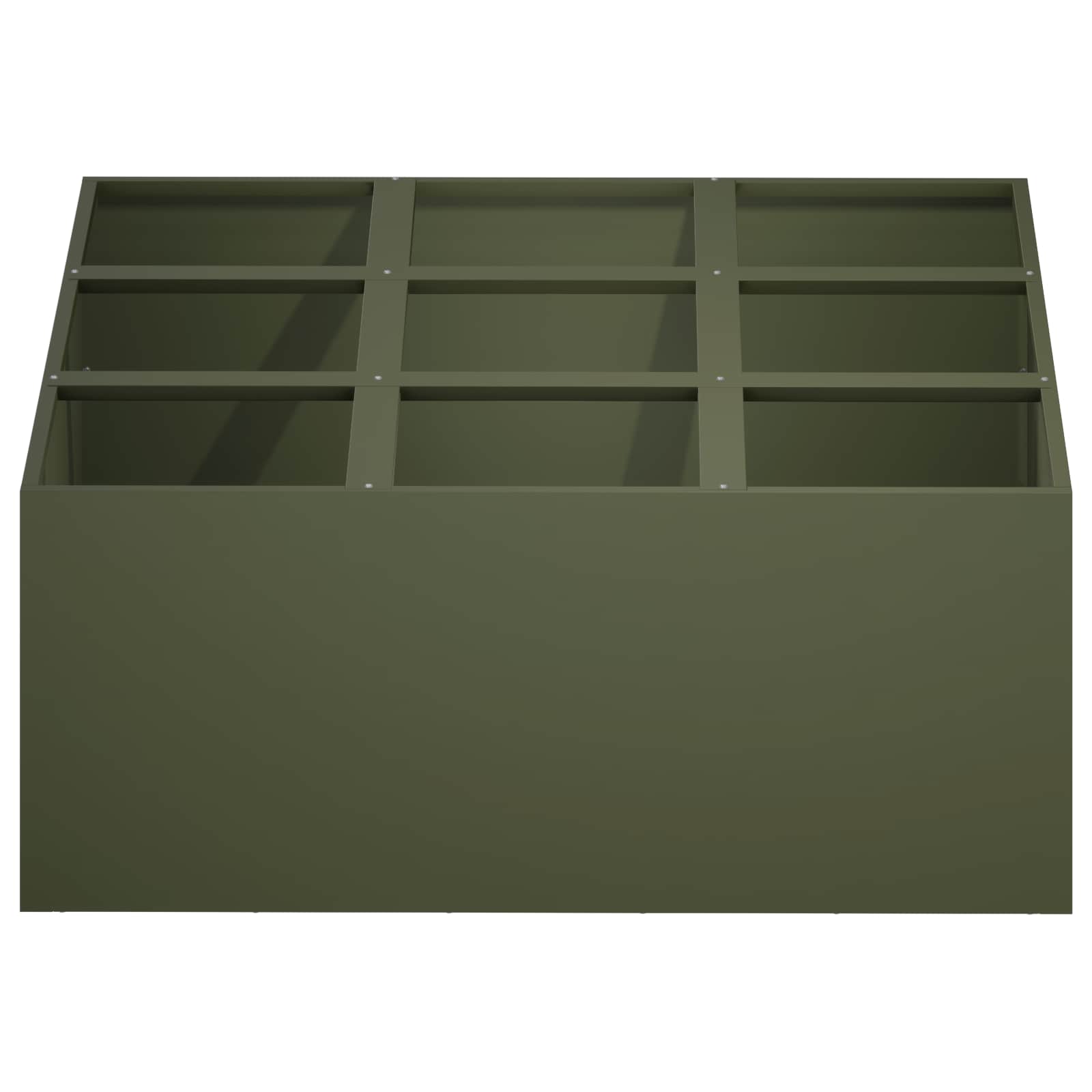 Plantenbak Olijfgroen 100 x 100 x 20 cm Koudgewalst staal image 3