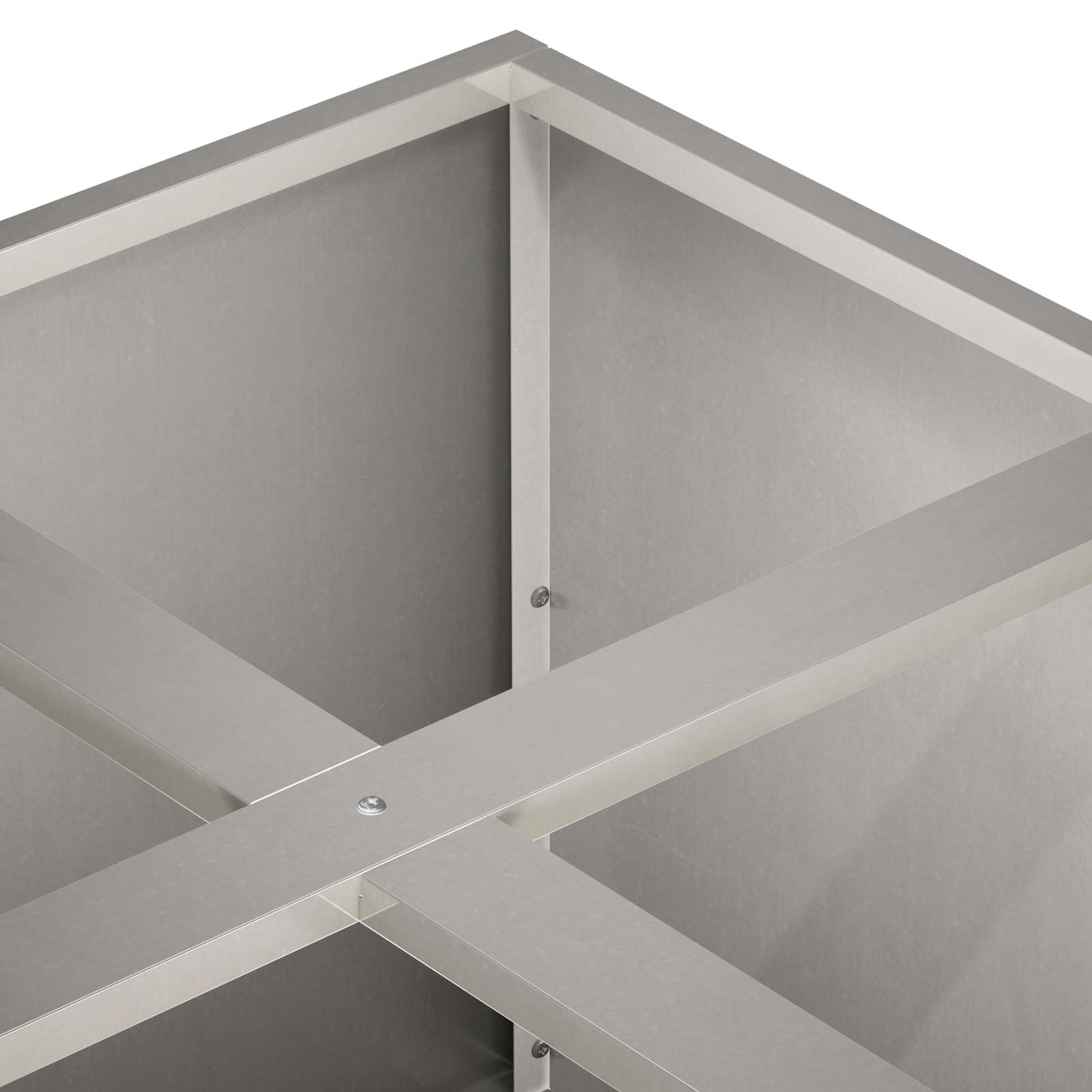 Plantenbak zilver 100 x 100 x 40 cm Roestvrij staal image 5