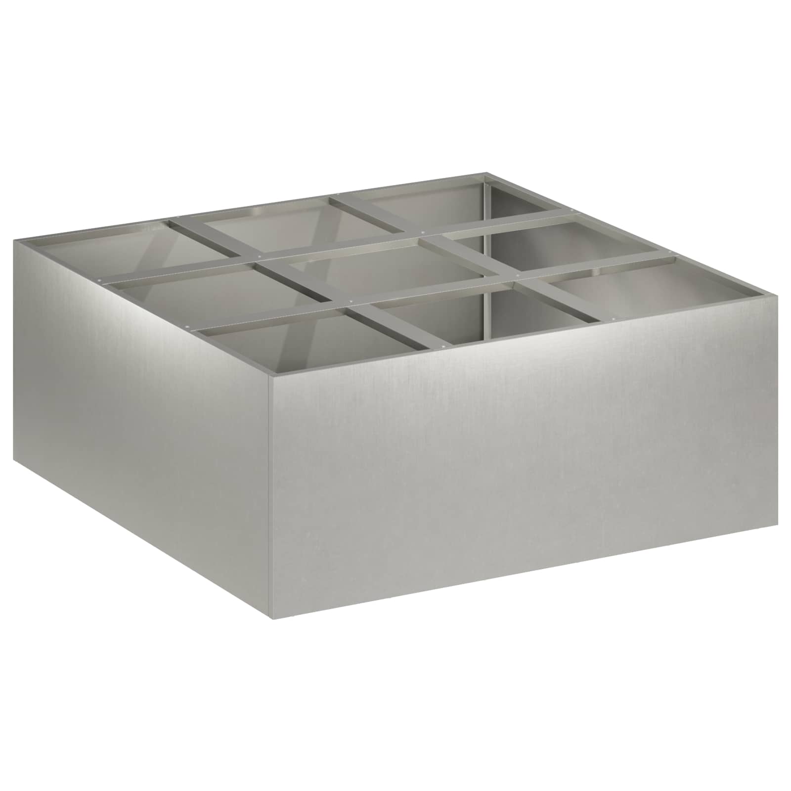 Plantenbak zilver 100 x 100 x 40 cm Roestvrij staal image 2
