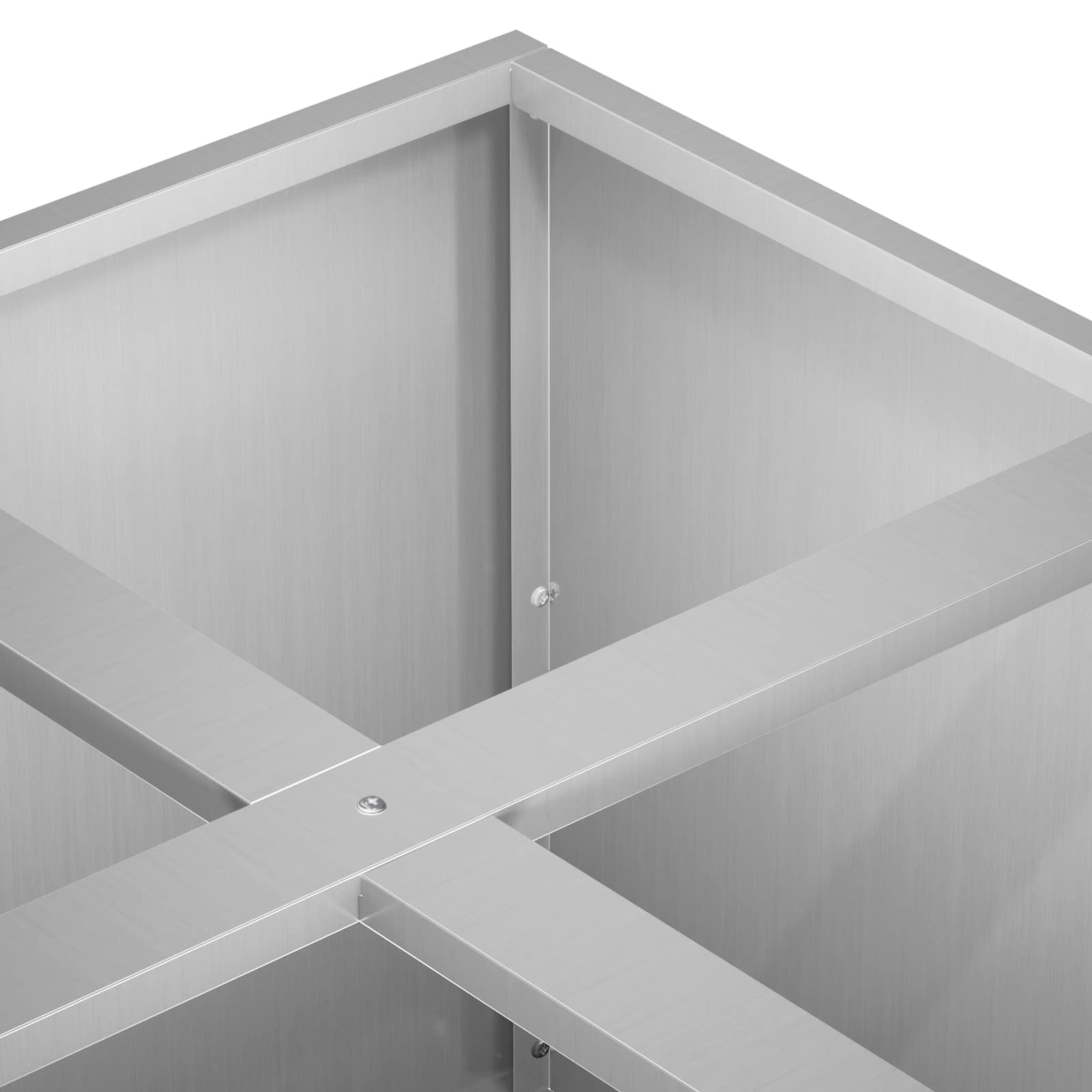 Plantenbak zilver 100 x 100 x 40 cm Gegalvaniseerd staal image 5